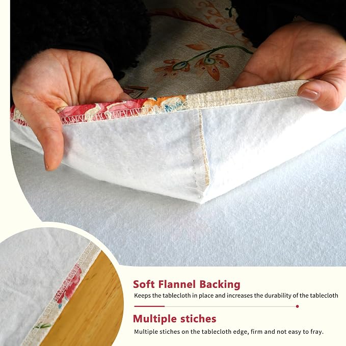 Rectangle Picnic Table Cloth, Elastic Waterproof Fitted Vinyl Tablecloths - Image 6