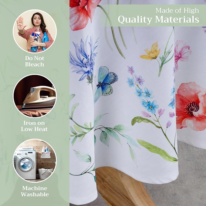 Maison d' Hermine Table Cloth Round Table 100% Cotton 69 Inches Tablecloth - Image 3