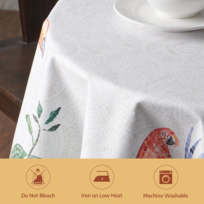 Maison d'Hermine Premium Table Cloth Round Table 100% Cotton 70 Inches - Image 8