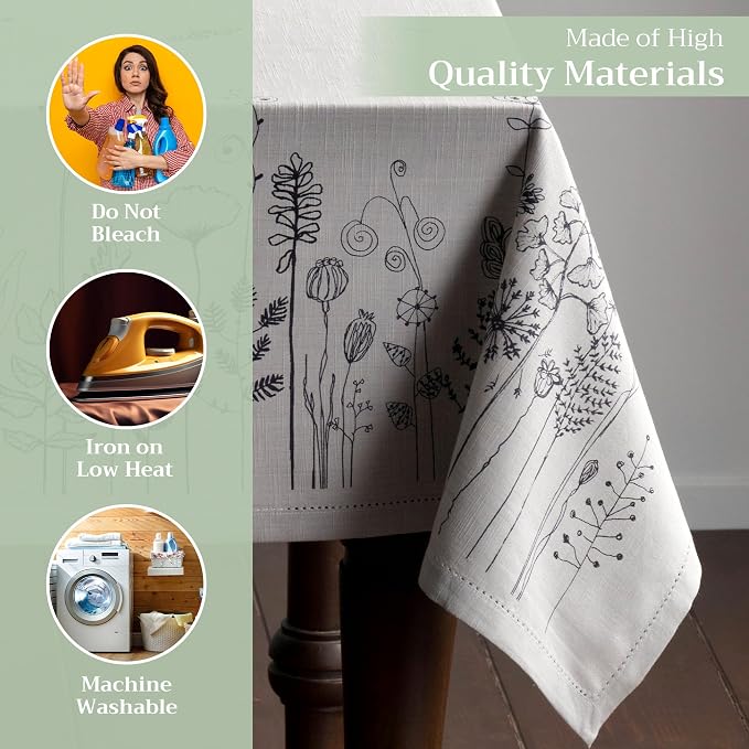 Maison d' Hermine Table Cloth Rectangle Table 100% Cotton 60 x 120 Inches - Image 3