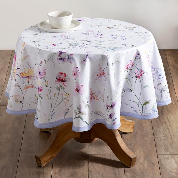 Maison d' Hermine Table Cloth Round Table 100% Cotton 63 Inches Tablecloth - Image 9