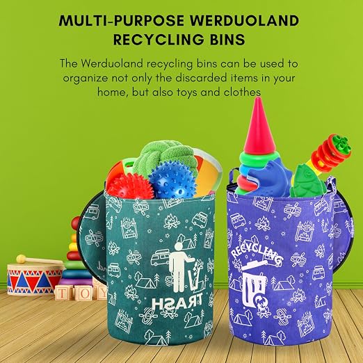 1 Pcs 30 Gallon Collapsible Trash Can Portable Waterproof Reusable - Image 8