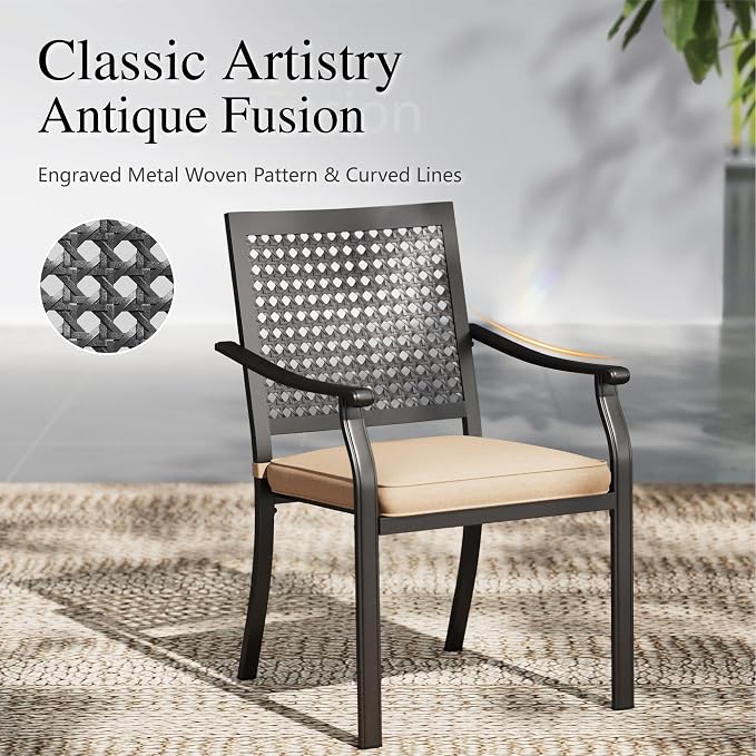 Sophia & William Patio Table and Chairs Set, Outdoor Dining Set - Image 2