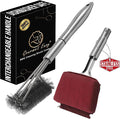 2-in-1 Stainless Steel Grill Brush Cleaning Kit, Grilling Accessories, by GourmetEasy