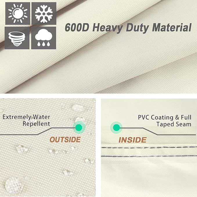 NettyPro Gas BBQ Grill Cover 52 Inch Waterproof 600D Heavy Duty Outdoor - Image 2