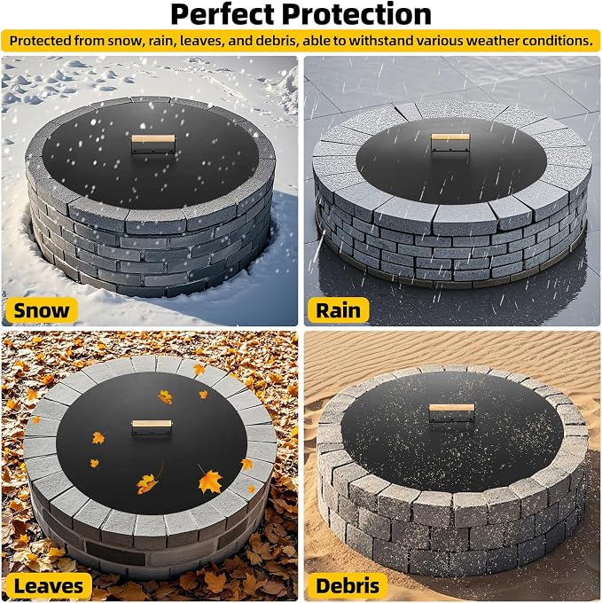 G GOOD GAIN Firepit Lid Round 30 Inch - Image 8