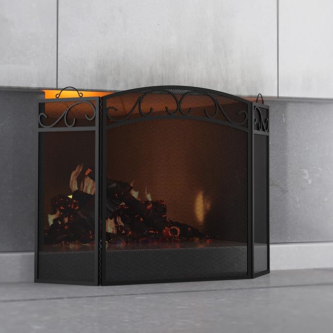 Fire Beauty Fireplace Screen 3 Panel - Image 3