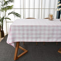 Gingham Table Cloth for Rectangle Tables Pink Checkered Plaid Tablecloth Heavy by Yofori