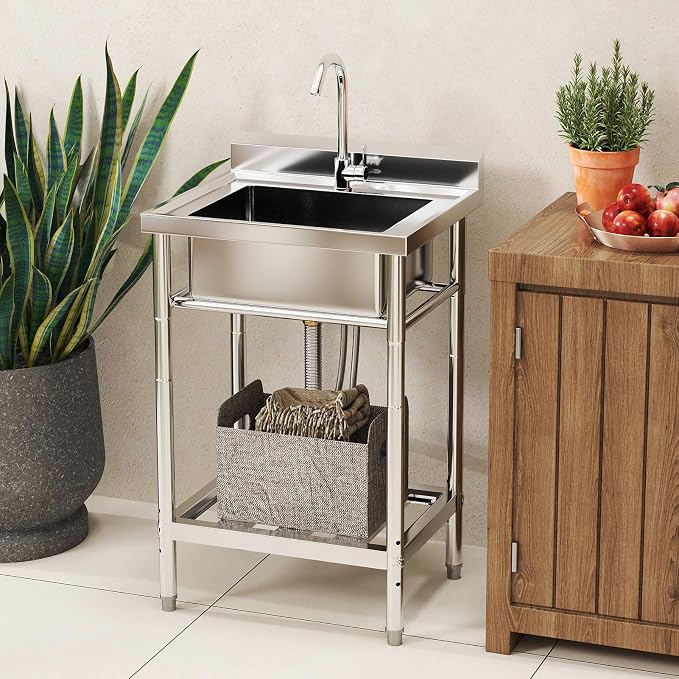 Stainless Steel Utility Sink, Indoor and Outdoor - Image 6