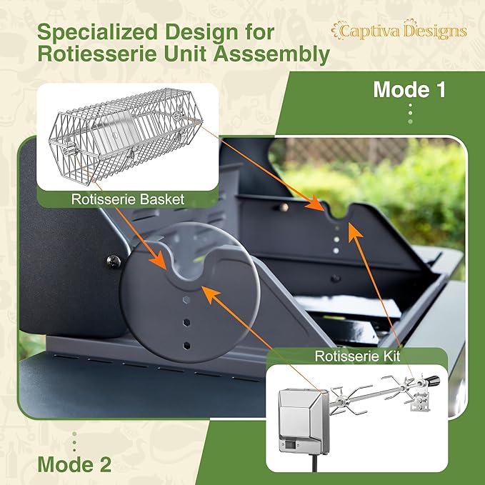 Captiva Designs 4-Burner Propane Gas BBQ Grill - Image 5