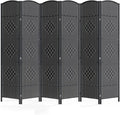 6 Panel Room Divider, 6Ft Folding Privacy Screen, Tall by cocosica