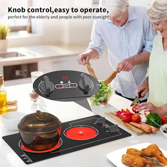 Electric Cooktop, 110V 2100W Stove top, 9 Power Levels, Kids Lock & Timer - Image 6