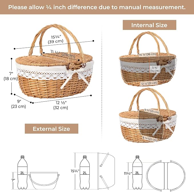GRANNY SAYS Picnic Basket, Wicker Basket - Image 3