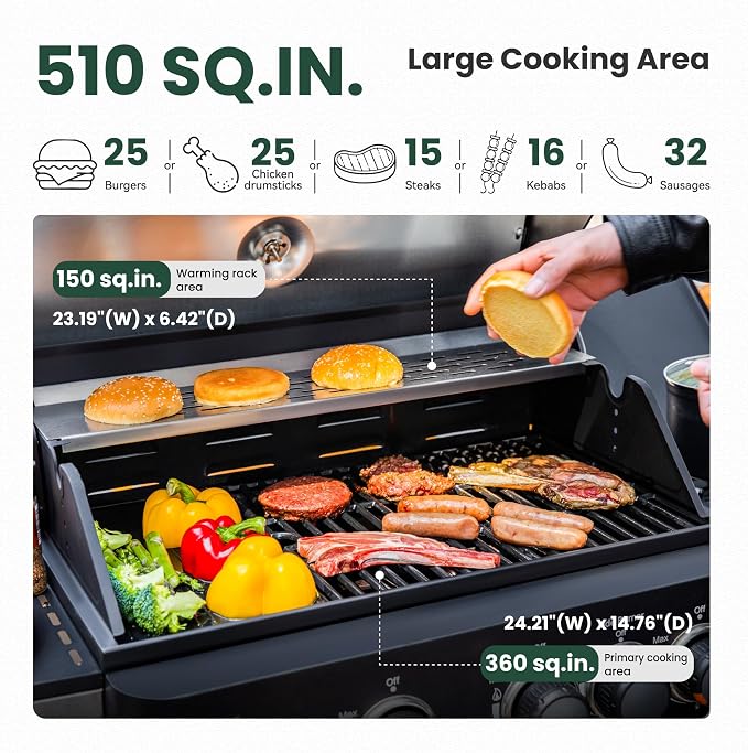 2 in 1 Propane Gas BBQ Grill - Image 3