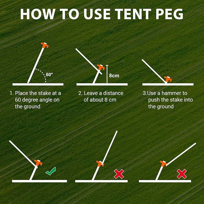 Eurmax USA Galvanized Non-Rust Camping Family Tent Pop Up Tent Stakes Canopy - Image 4