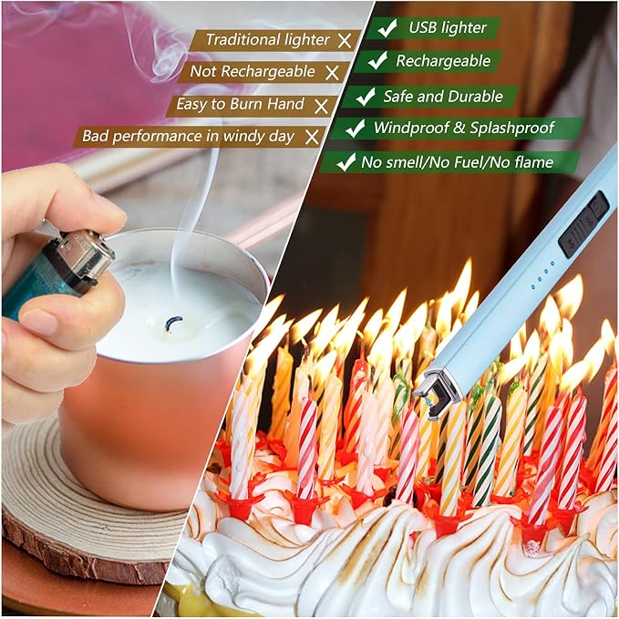 MEIRUBY Electric Candle Lighter, Christmas Stocking Stuffers Gifts - Image 4