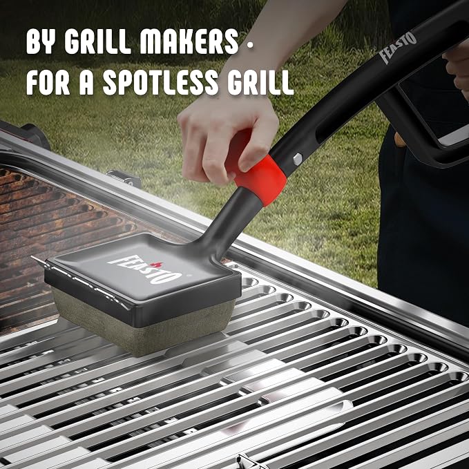 Grill Brush with Steam and 2 Replacement Brush Heads, 6-in-1 Bristle-Free with - Image 3