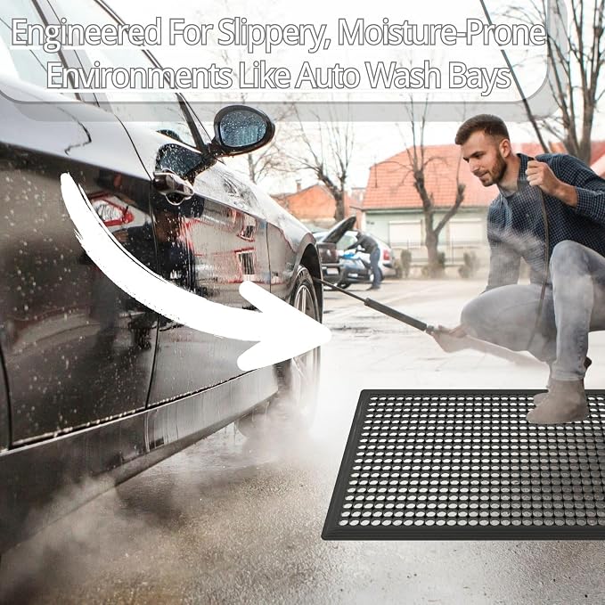 BESEA 4Pack Rubber Floor Mats 24 x 36 Inch – Heavy Duty Outdoor Door Mats - Image 5
