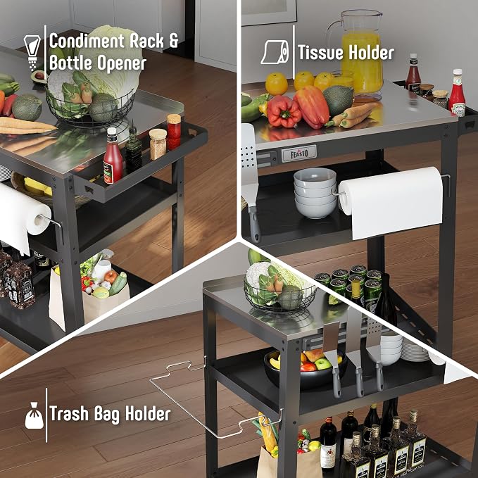 31.5"x18" Outdoor Grill Cart - Image 6