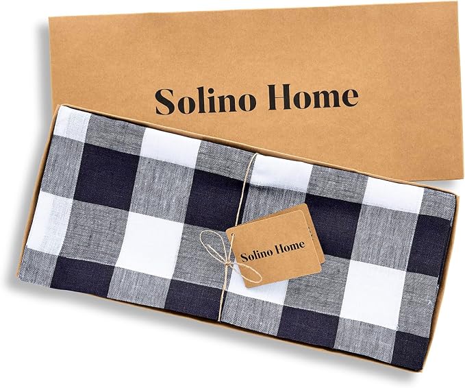 Solino Home Linen Checkered Table Runners 90 Inches Long - Image 5