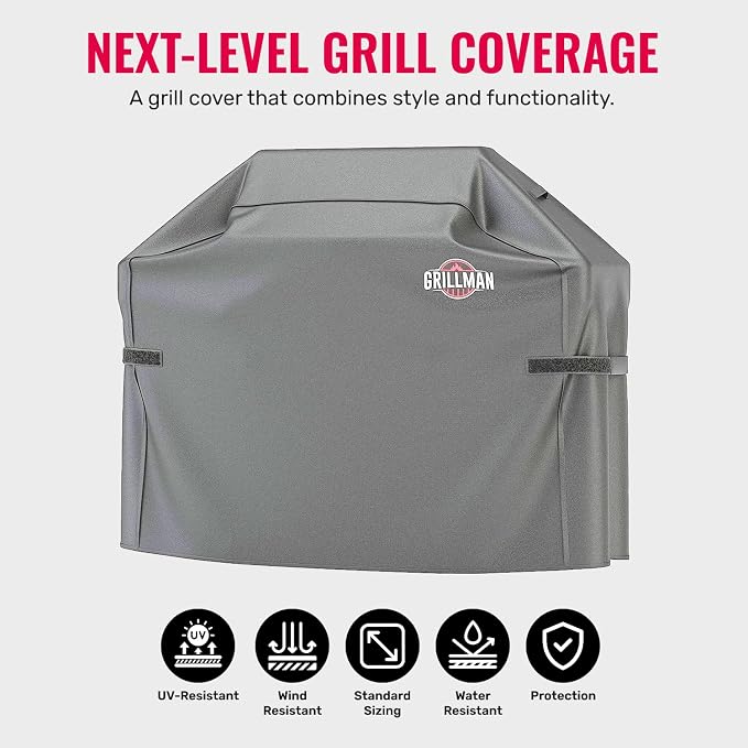 Grillman Grill Cover, BBQ Outdoor Grill Covers, Gas Grills, Waterproof - Image 8