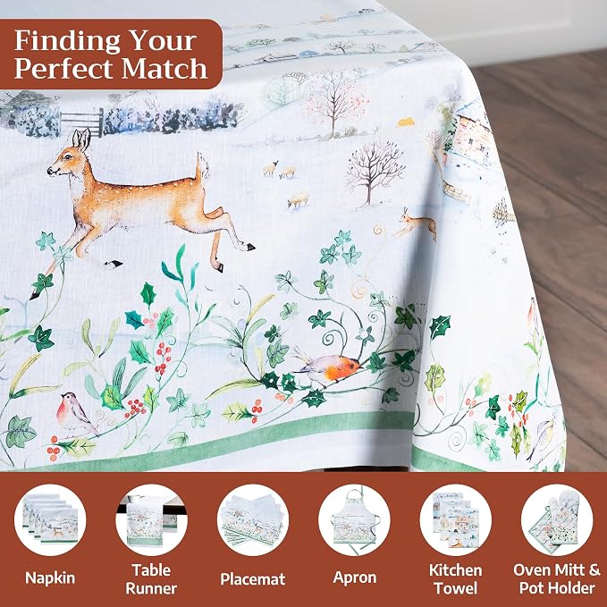 Maison d' Hermine Table Cloth Rectangle Table 100% Cotton 60 x 120 Inches Fall - Image 4