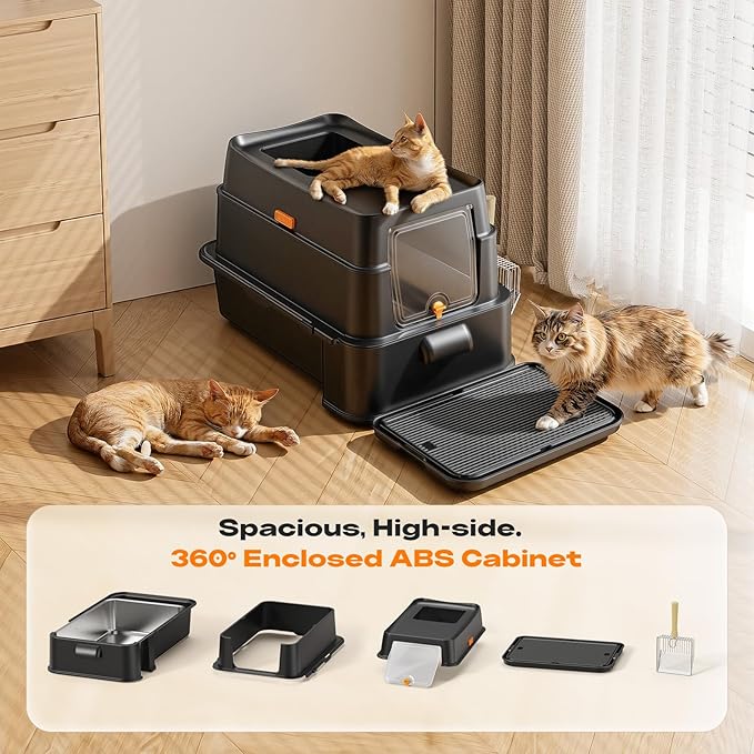 HTii-ë® XXL Stainless Steel Cat Litter Box - Image 6