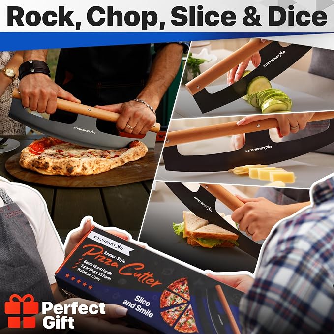 KitchenStar 14-Inch Pizza Cutter Rocker Blade - Image 6