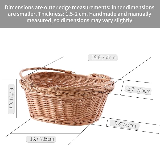 Handwoven Wicker Picnic Basket - Image 2