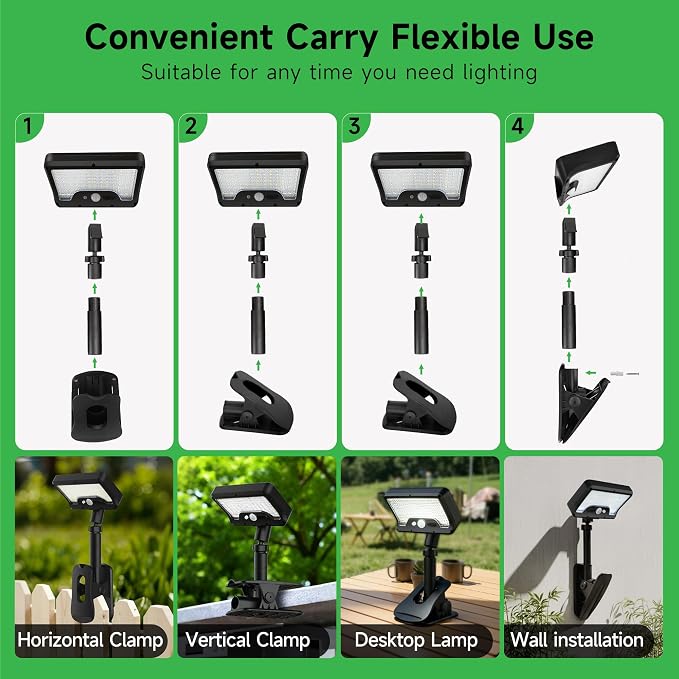 Solar Fence Lights Outdoor, 3CCT Motion Sensor Clip On Light - Image 8