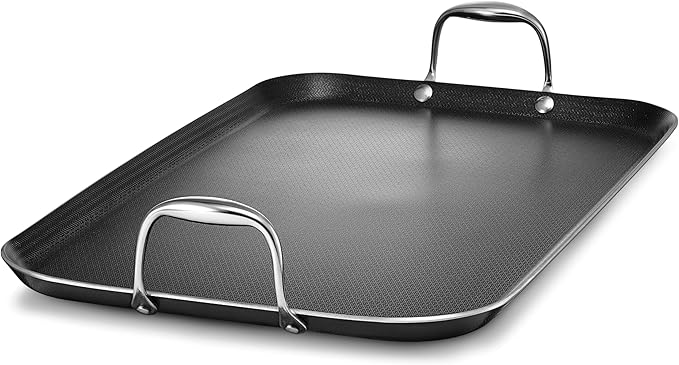 Griddle with 18 x 11 Inch Nonstick Tri-Ply Surface, Induction Ready