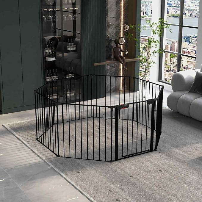 8-Panel Configurable Metal Safety Gate Play Yard - Image 5