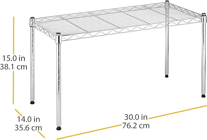 Whitmor Wire Shelving Unit, Metal Storage Shelves, Durable Heavy Duty Shelf - Image 3