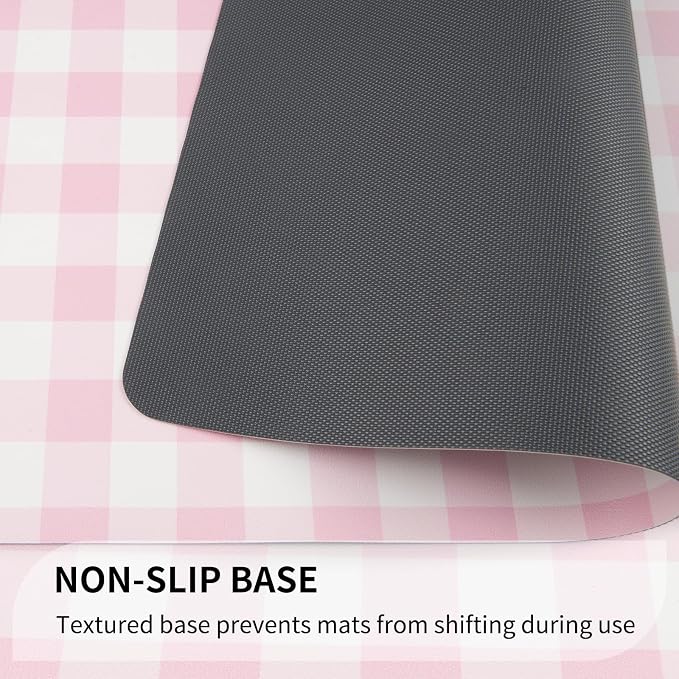 QIYI Placemats Set of 6, 12x18 Inch Faux Leather Place Mats - Image 5