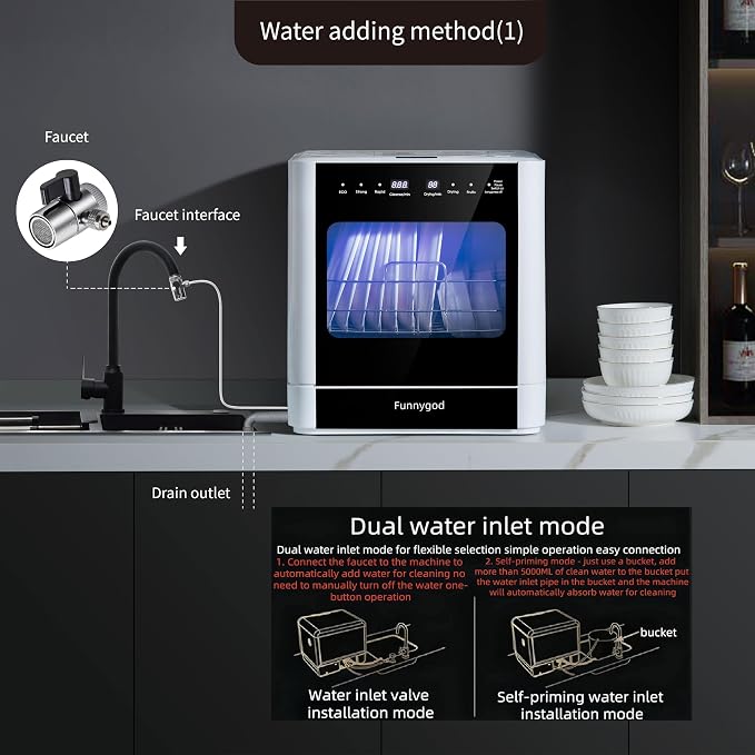 Countertop dishwasher, portable dishwasher, fully automatic, - Image 4