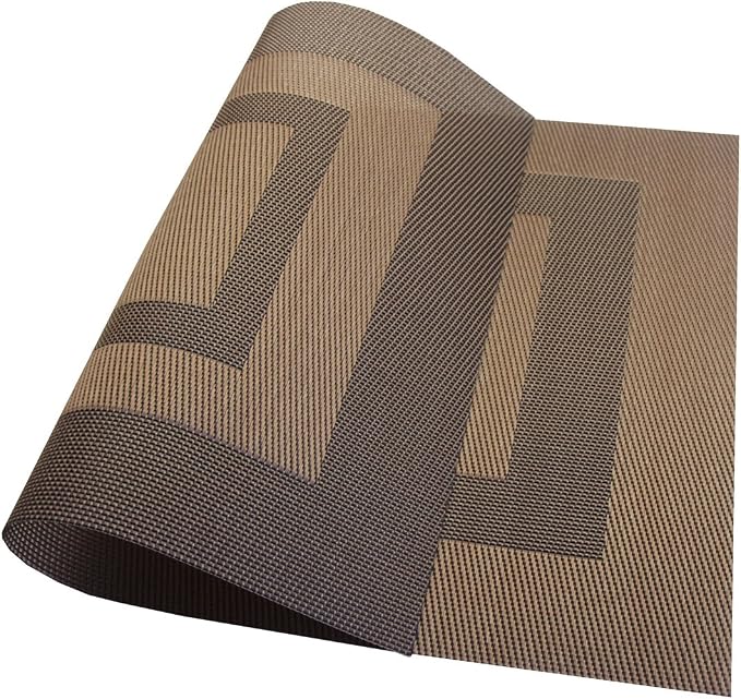 PIGCHCY Placemats Set of 6, Washable Woven Vinyl Kitchen Table Mats Non Slip - Image 5