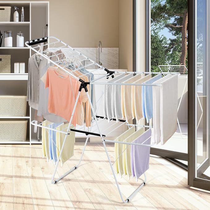 GOFLAME 2-Tier Clothes Drying Rack, Folding Laundry Dry Rack - Image 8