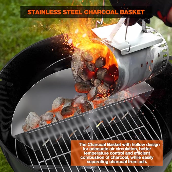 onlyfire Stainless Steel Charcoal Basket Charcoal Briquet Holder - Image 5