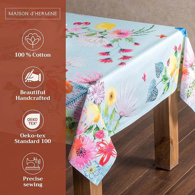 Maison d' Hermine Table Cloth Rectangle Table 100% Cotton 70 x 108 Inches - Image 2