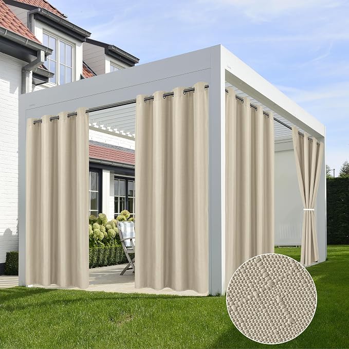 HolidayIdeas 4 Panels Outdoor Curtains by HolidayIdeas