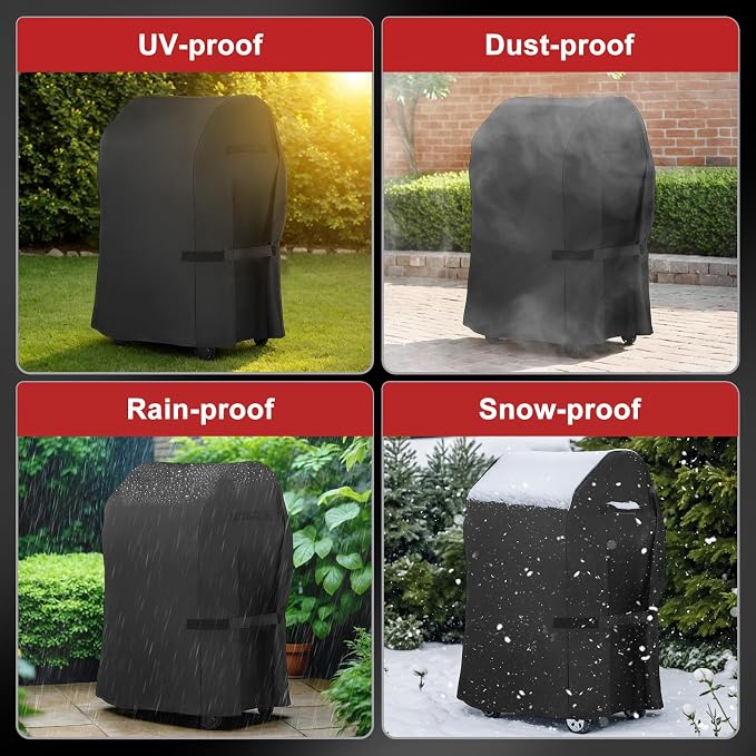 LBTING Grill Cover, 32-inch Heavy Duty 300D Oxford Waterproof Windproof UV - Image 6