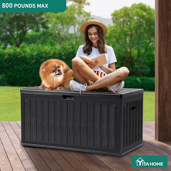 YITAHOME 90 Gallon Double-Wall Deck Box - Image 5
