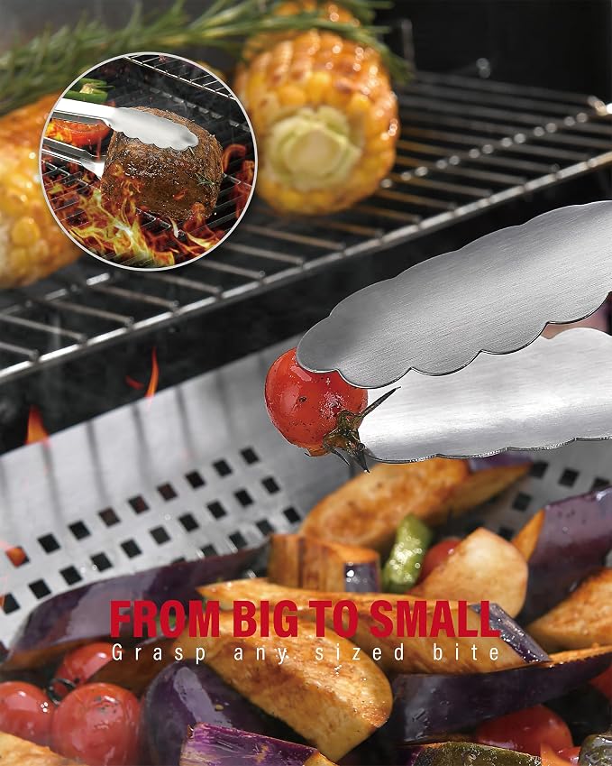 Stainless Steel BBQ Tool Set | Dark-Dyed Wood Handles | Heavy Duty Grilling - Image 4