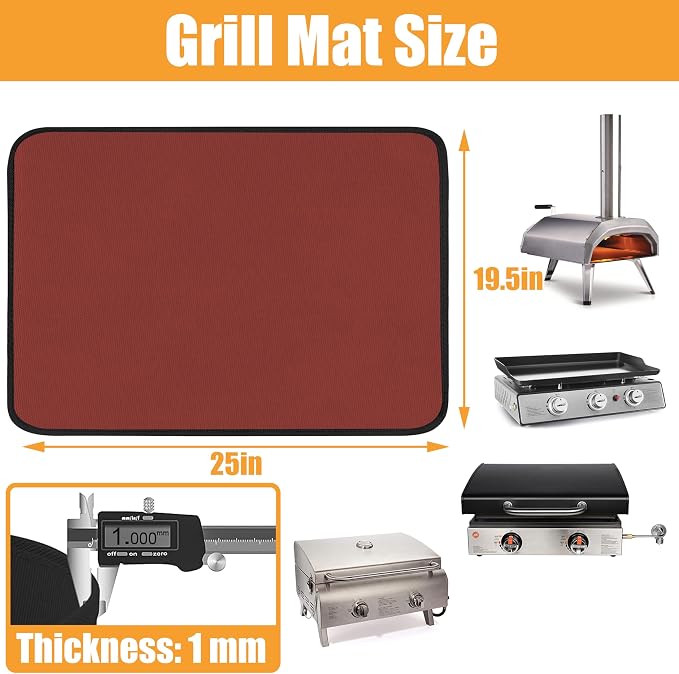 Red 25x19.5 Inchs Heat Resistant Mat - Image 3