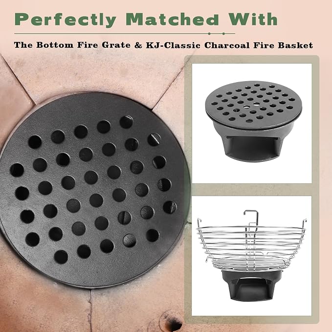 KAMaster Cast Iron Ash Can Fit Kamado Grill Classic Joe, Can Used - Image 6
