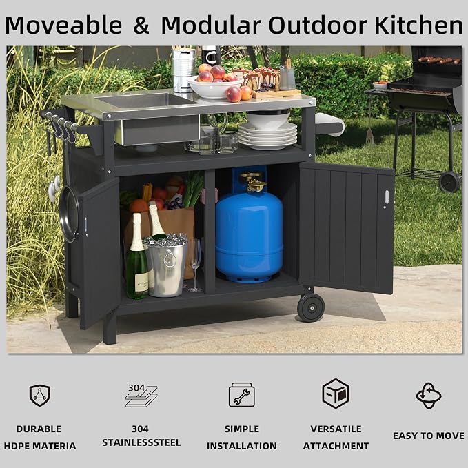 TORVA All in One Outdoor Grill Cart - Image 3
