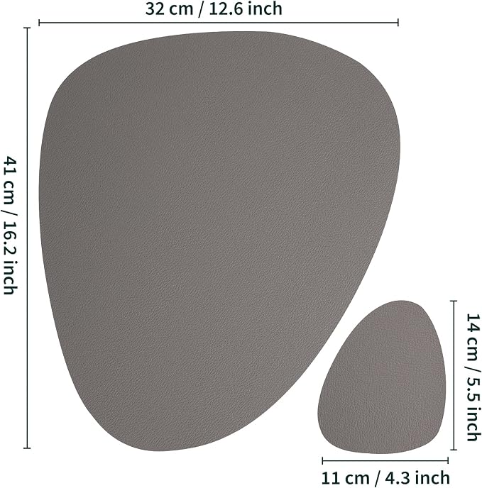 Myir JUN Placemats, Dual-Sided Placemats Waterproof Faux Leather Placemats Set - Image 7