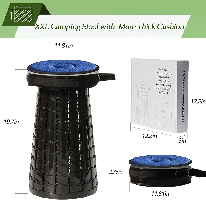 ALEVMOOM Upgraded XXL Collapsilbe Stool - Image 2