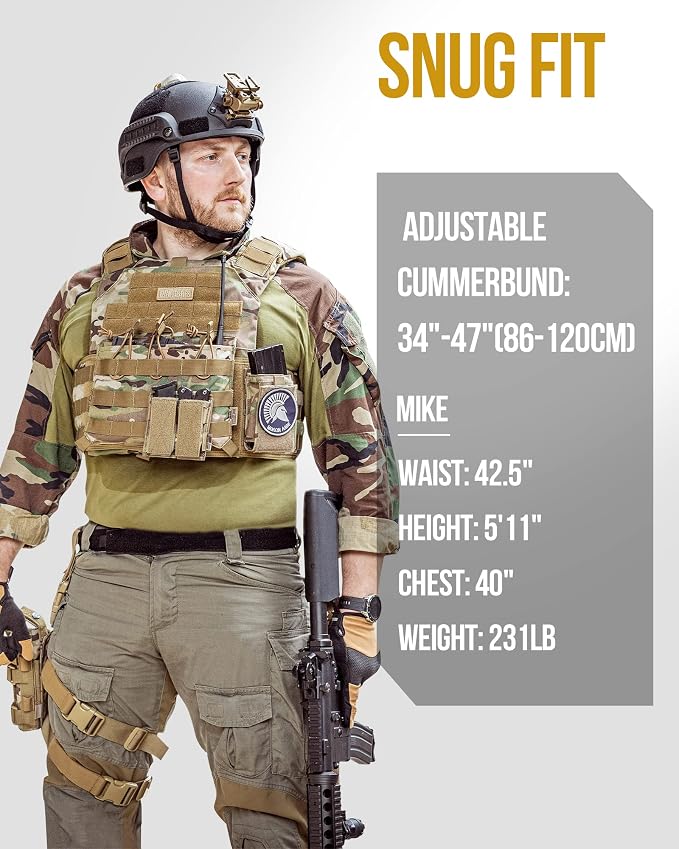 OneTigris DOOM Tactical Vest, Adjustable Airsoft Vest MOLLE Vest - Image 4