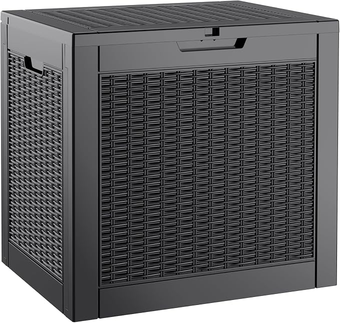 KAMABOKO 31 Gallon Outdoor Storage Box, Resin Deck Boxes Indoor and outdoor by KAMABOKO